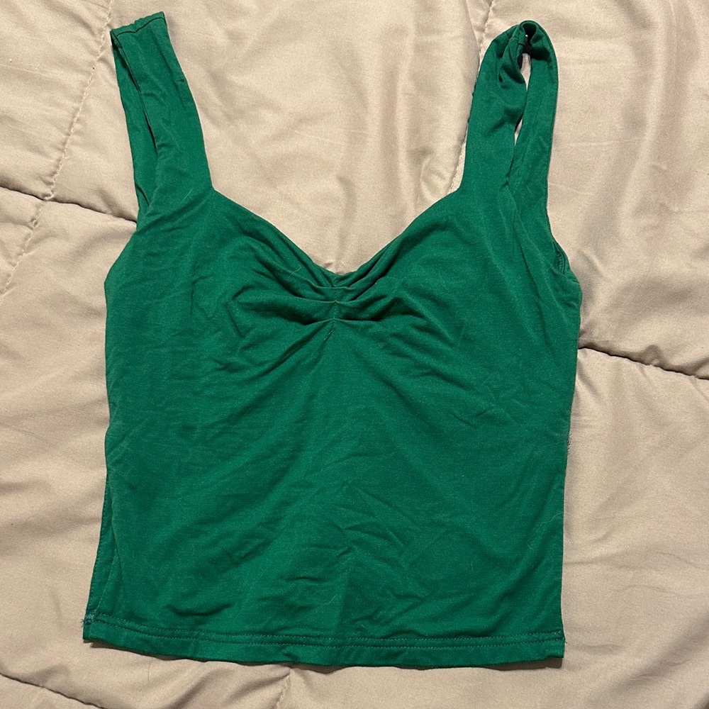 Green Sleeveless Women's Top - Side slit